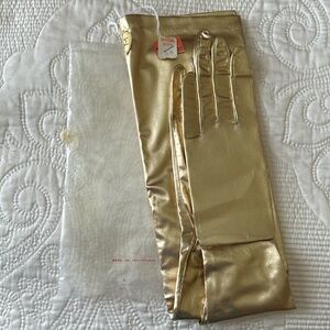 Vintage long gold gloves medium